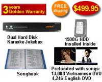 Vietnamese Karaoke Jukebox With Entire English Songs& Vietnamese dvd  songs