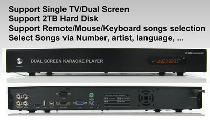 Single/Dual Screen karaoke player-Single HDD(DS02-1HDD)