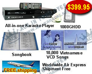 Vietnamese Karaoke Player with 10,000 Vietnamese VCD songs 