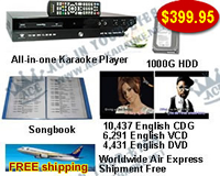 All-in-one Karaoke Player With English CDG,VCD,DVD