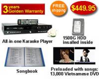 Vietnamese Karaoke player With Vietnamese DVD songs