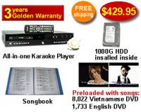 Vietnamese Karaoke Player With English and Vietnamese DVD songs