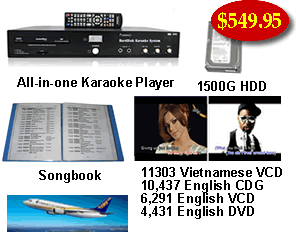 All-in-one Karaoke Player With Entire English Songs& Vietnamese VCD  songs