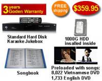 Standard Hard Drive Karaoke Jukebox With English and Vietnamese DVD songs