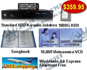 Standard Hard Disk Karaoke Jukebox with 10,000 Vietnamese VCD songs 