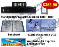 Standard Hard disk Karaoke Jukebox With Vietnamese DVD  songs